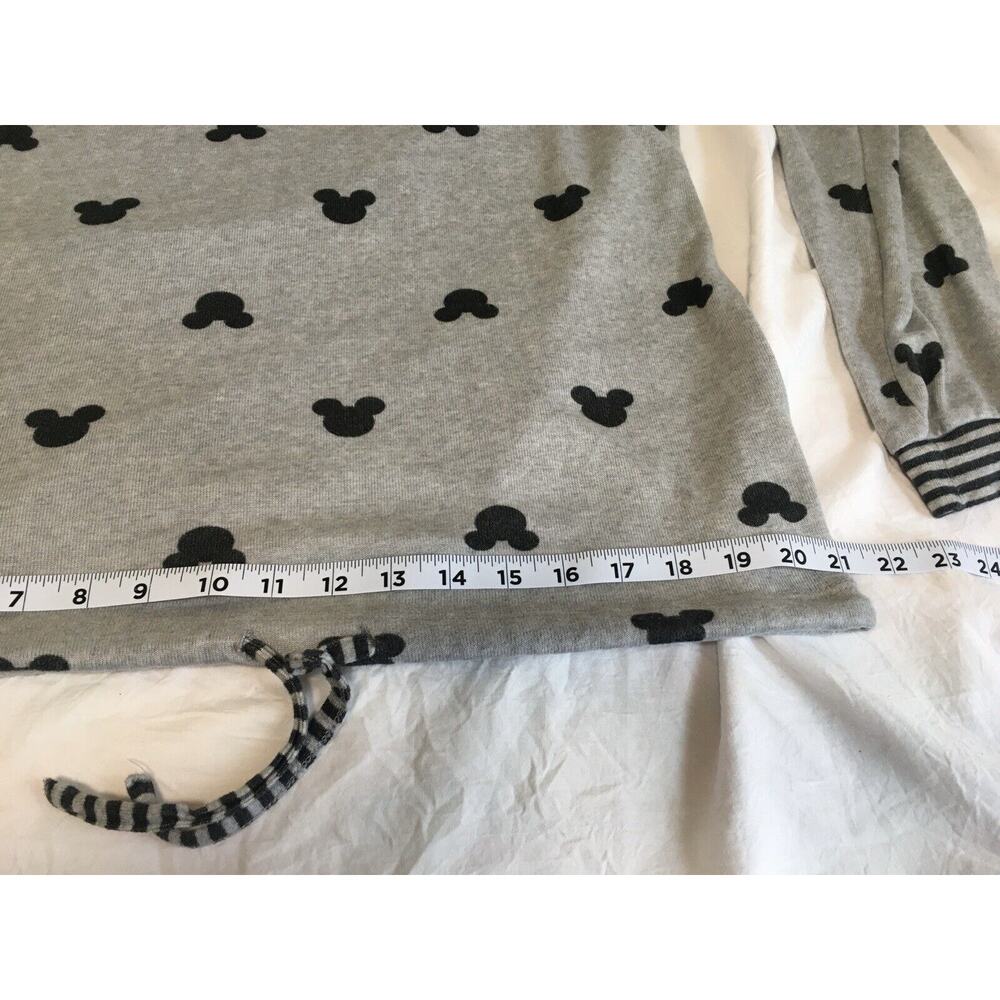 Disney Gray Sweater with Black Mickey Mouse Logos Size Small - Picture 6 of 8